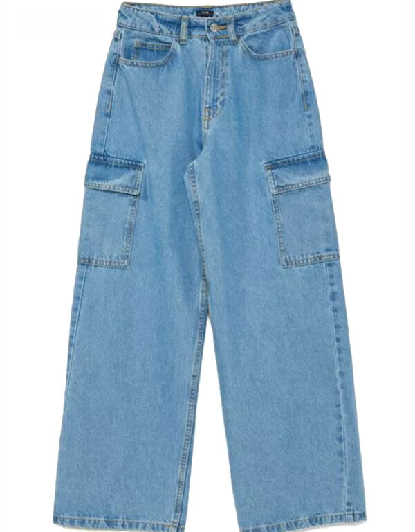 Calça Jeans Forever 21 Wide Leg Patchwork Azul - Compre Agora