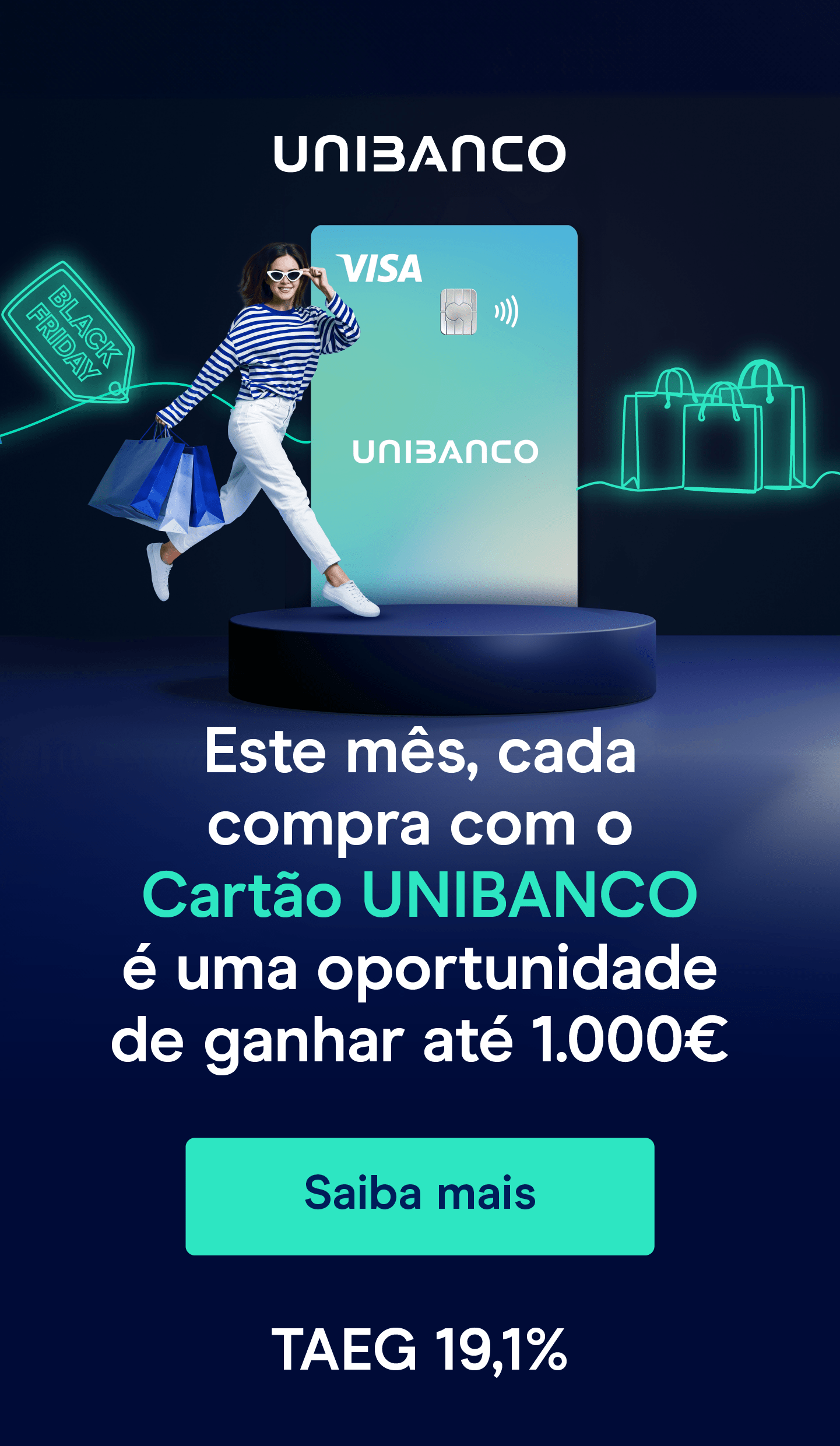 Campanha Trividir compras com o cartão de crédito Unibanco 4T24