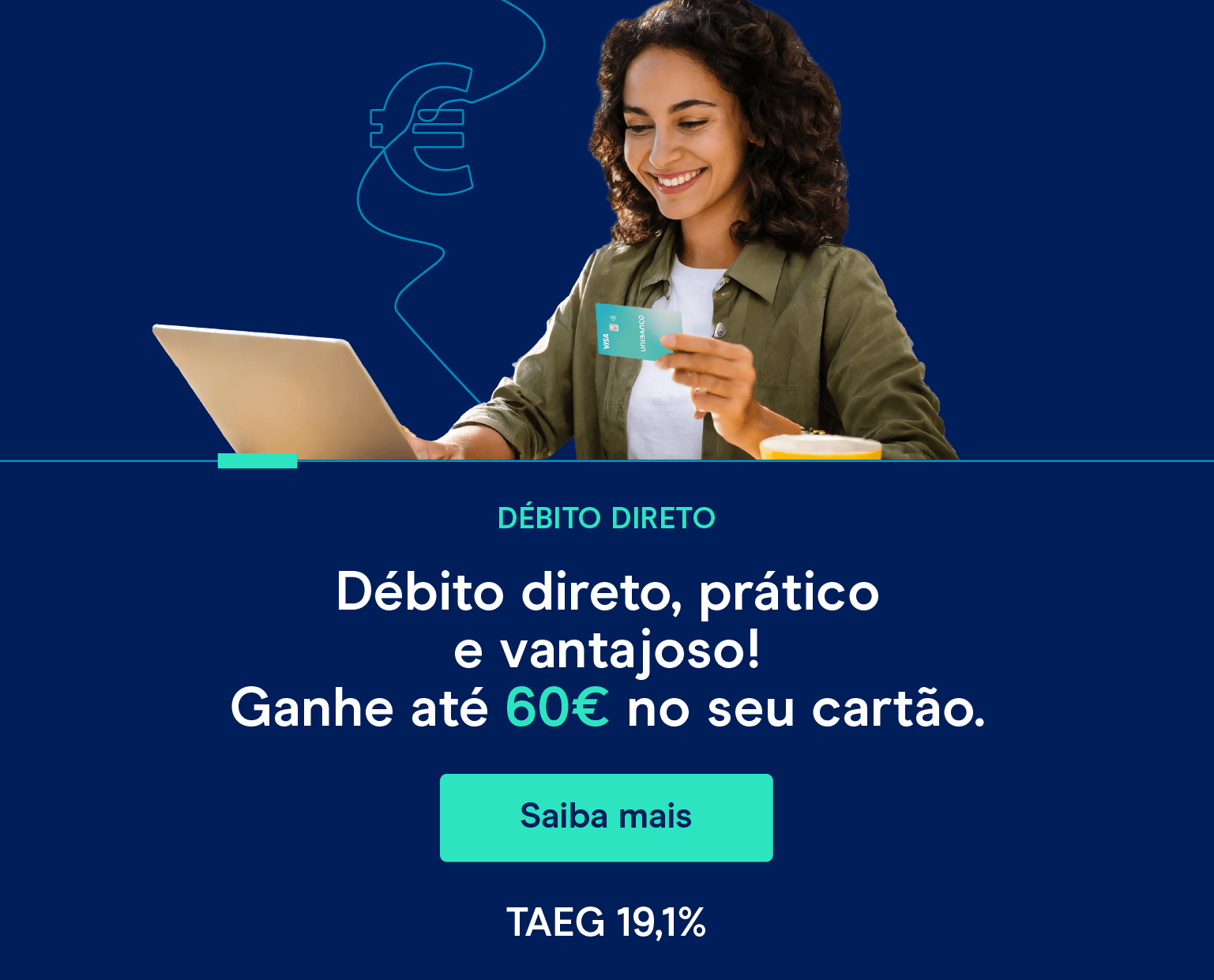 Banner domiciliações cartão UNIBANCO