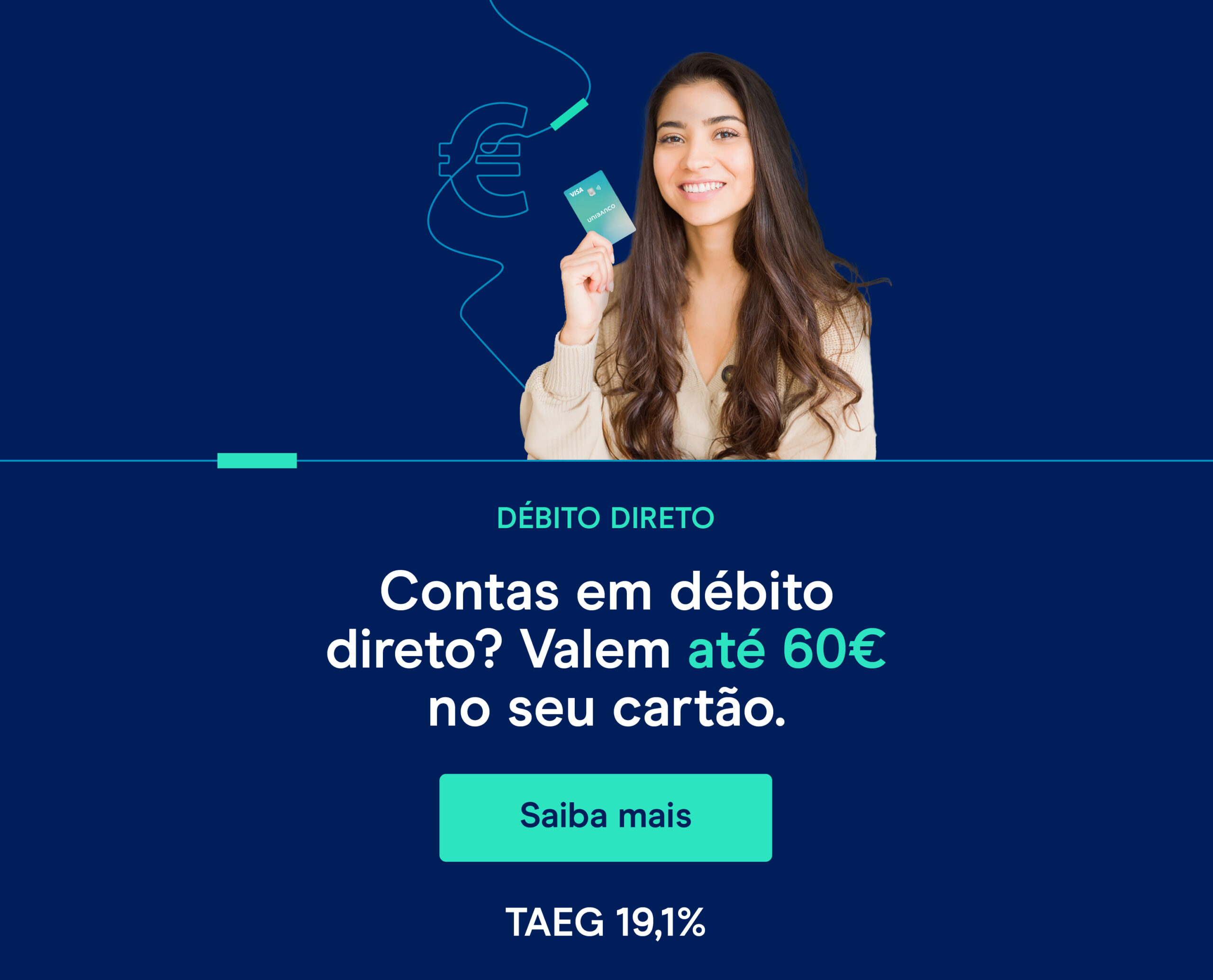 Banner domiciliações cartão UNIBANCO