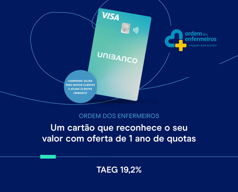 Cartão de crédito Unibanco - Campanha promocional Ordem dos Enfermeiros