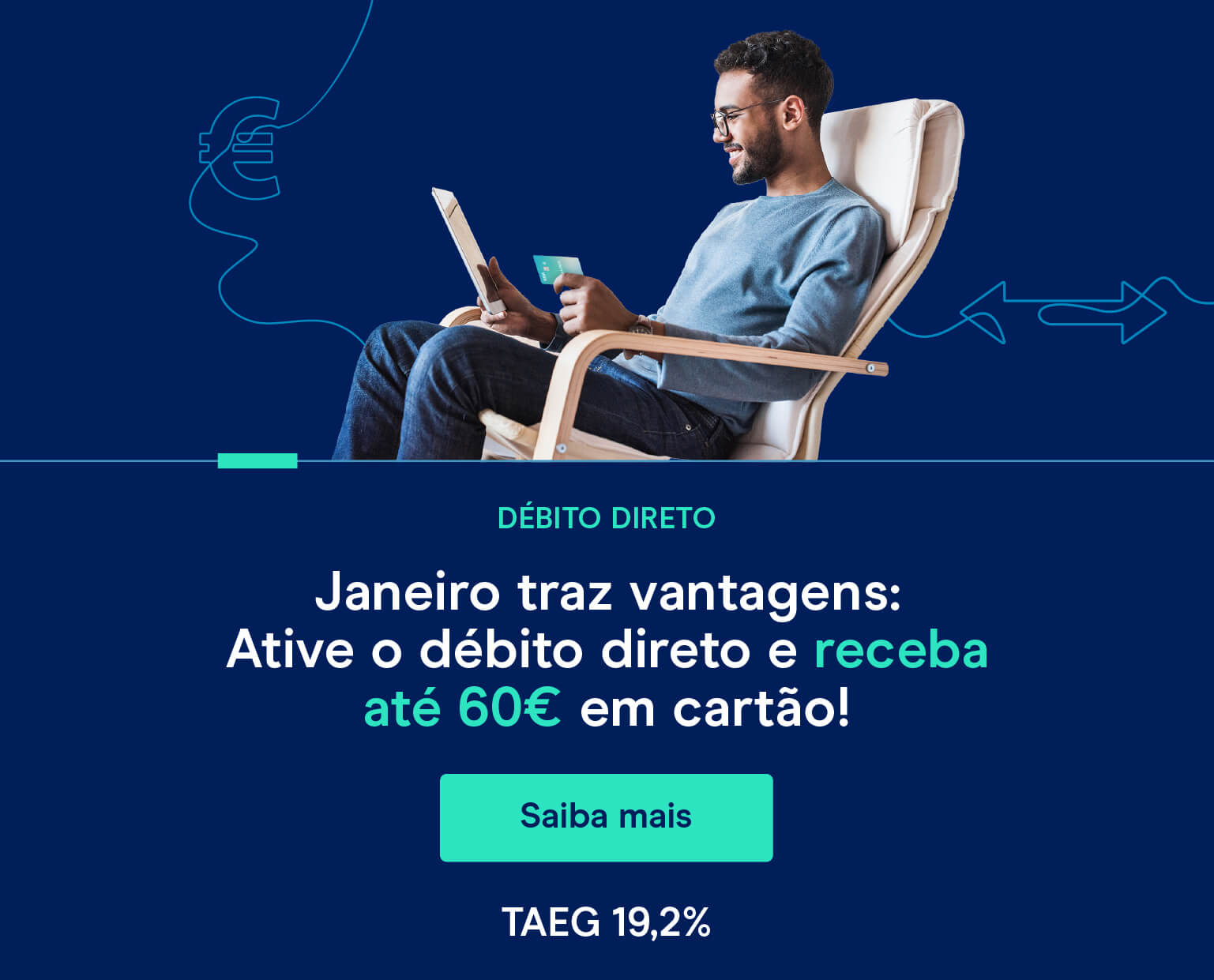 Banner domiciliações cartão UNIBANCO